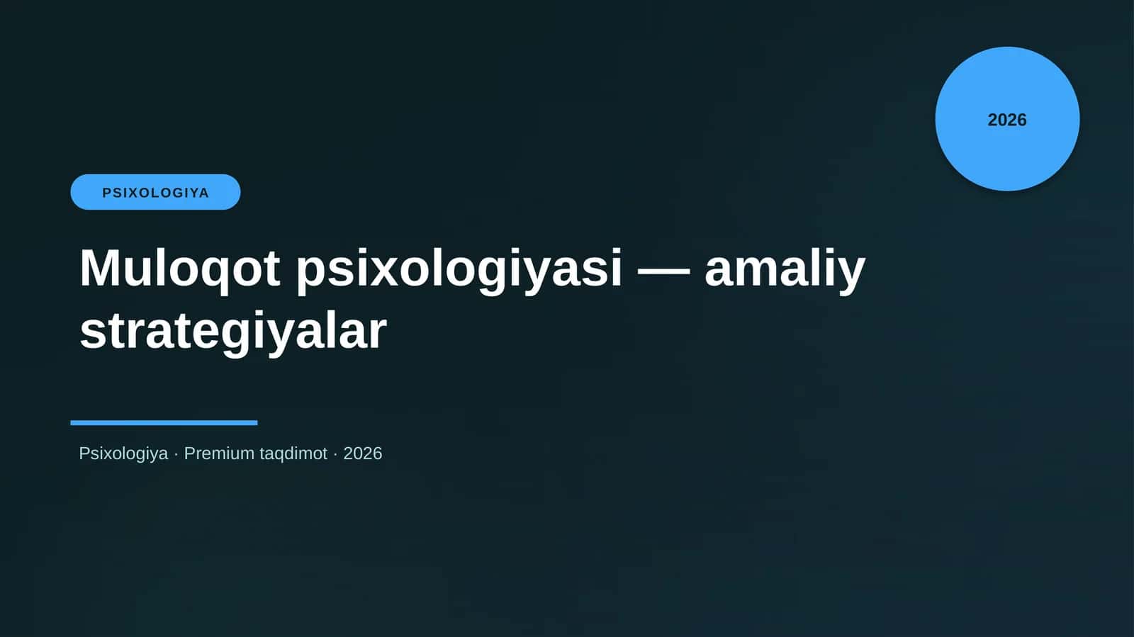 Muloqot psixologiyasi — amaliy strategiyalar