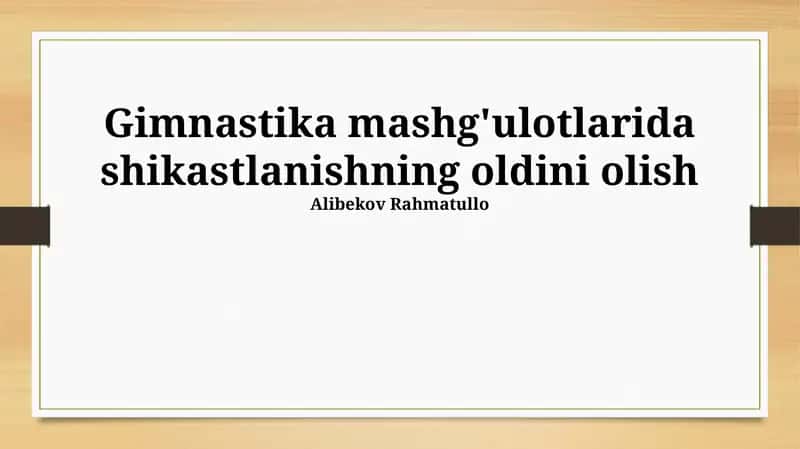 Shikastlanishning oldini olish