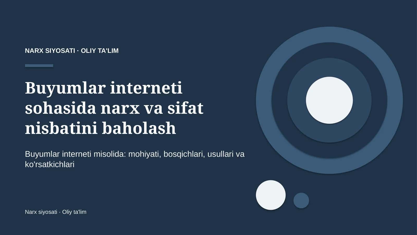 buyumlar interneti sohasida narx va sifat nisbatini baholash 7128