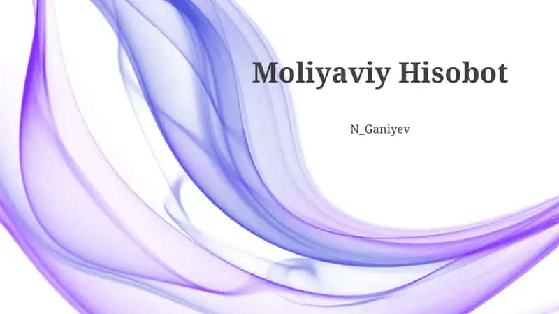 Moliyaviy Hisobot