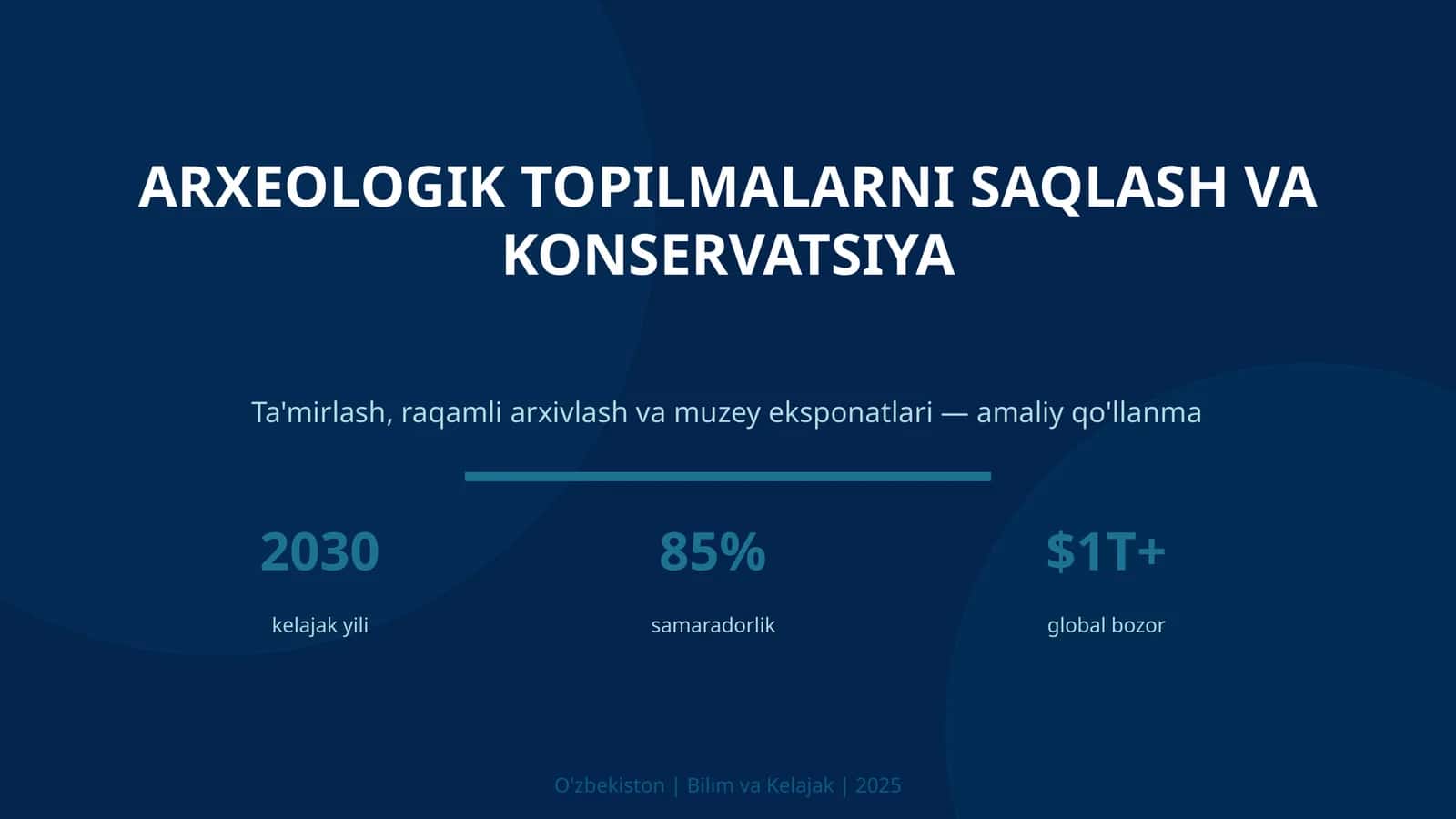 Arxеologik topilmalarni saqlash va konservatsiya