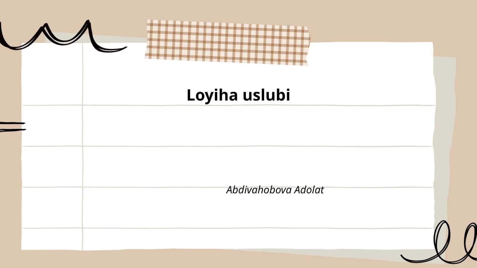 Loyiha uslubi