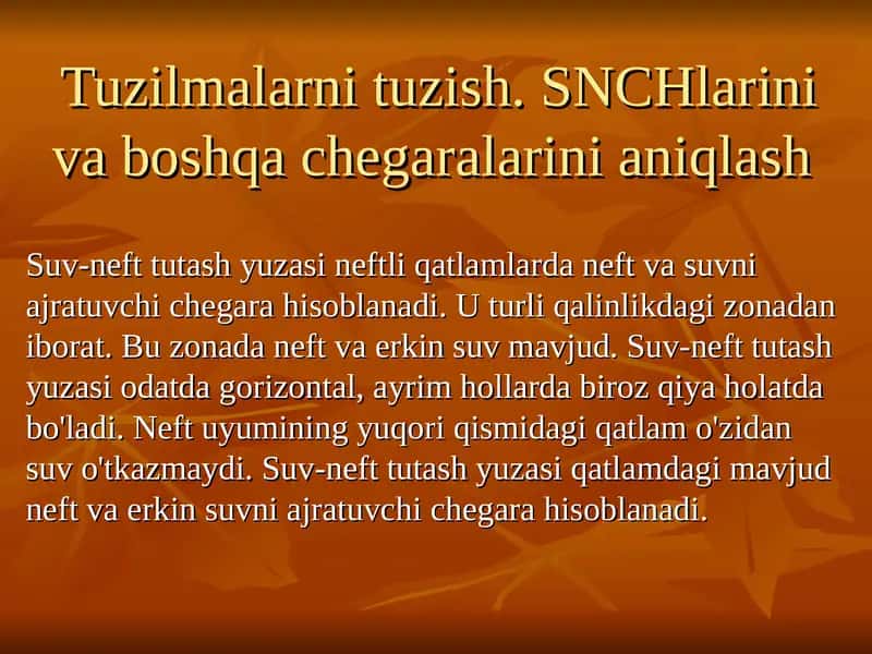 Suv-neft tutash yuzasi