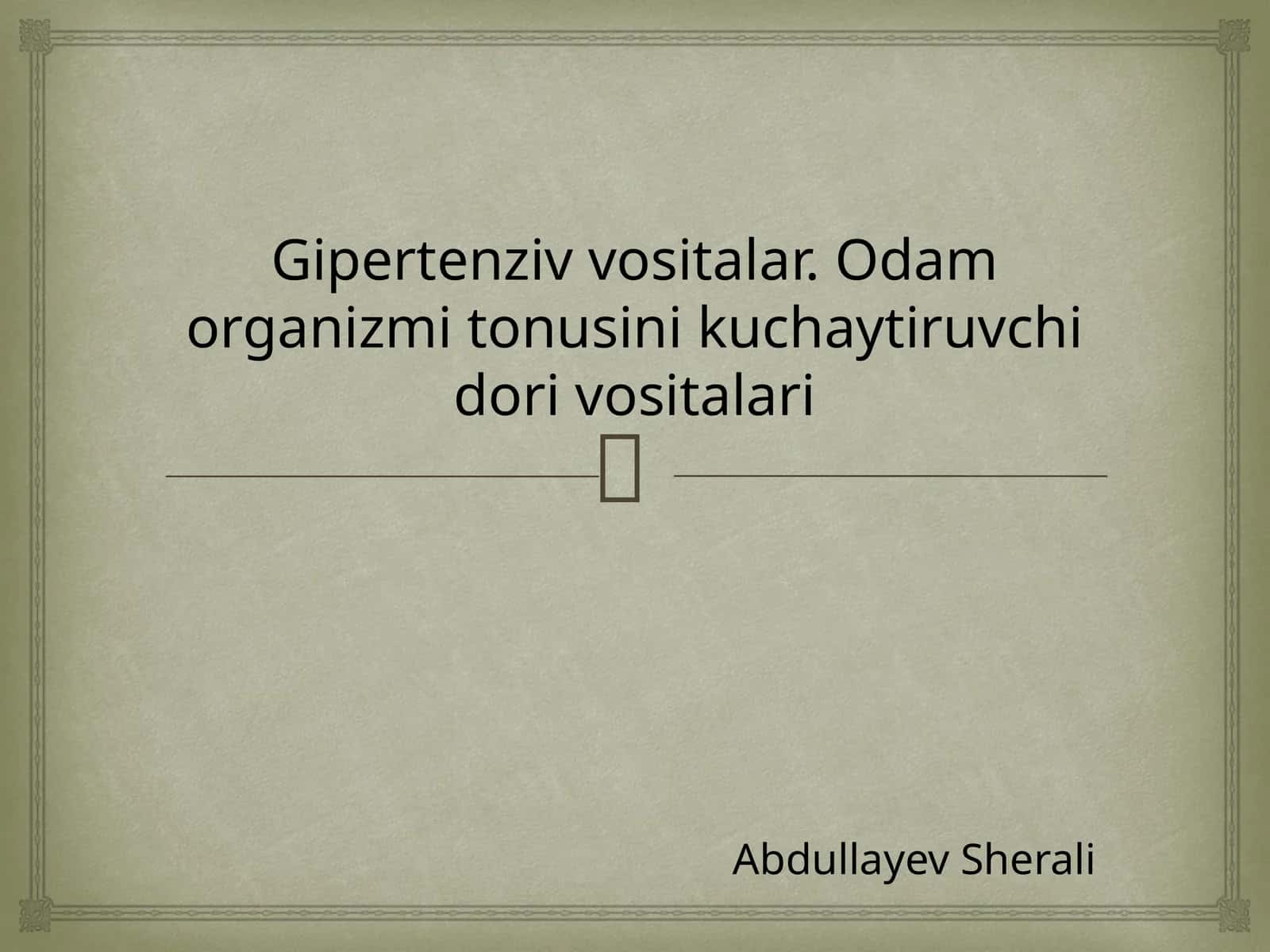 Gipertenzivvositalar.Odamorganizmitonusinikuchaytiruvchidorivositalari