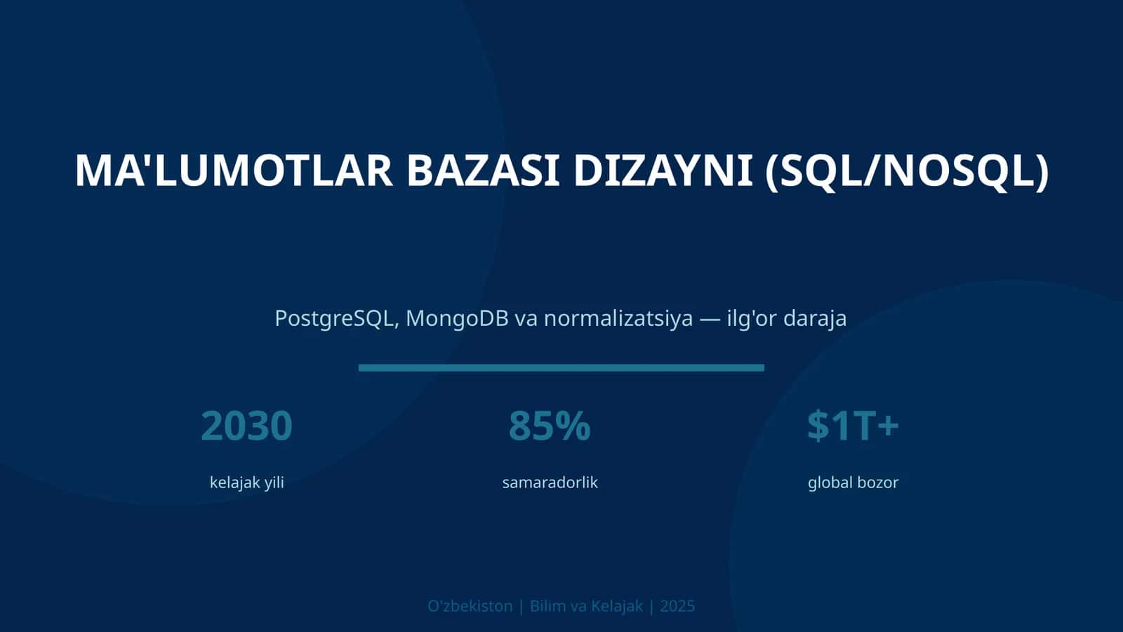 Ma'lumotlar Bazasi Dizayni