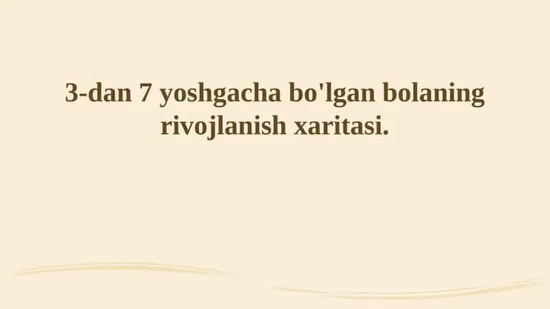 Bolaning rivojlanish xaritasi