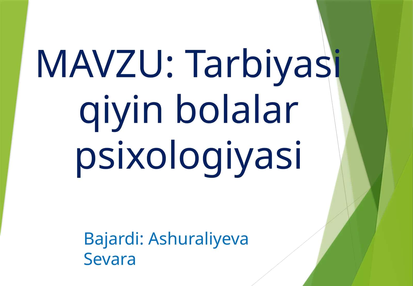 Tarbiyasi qiyin bolalar psixologiyasi