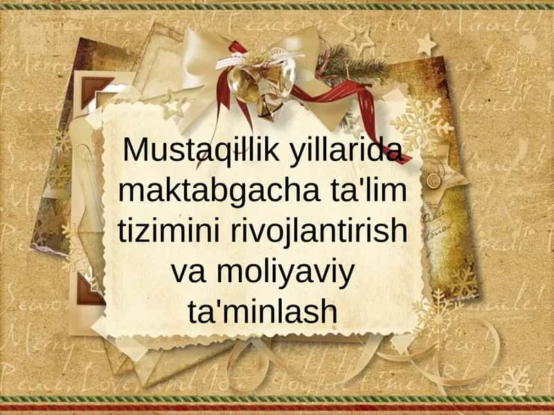 O'zbekistonning ta'lim tizimi