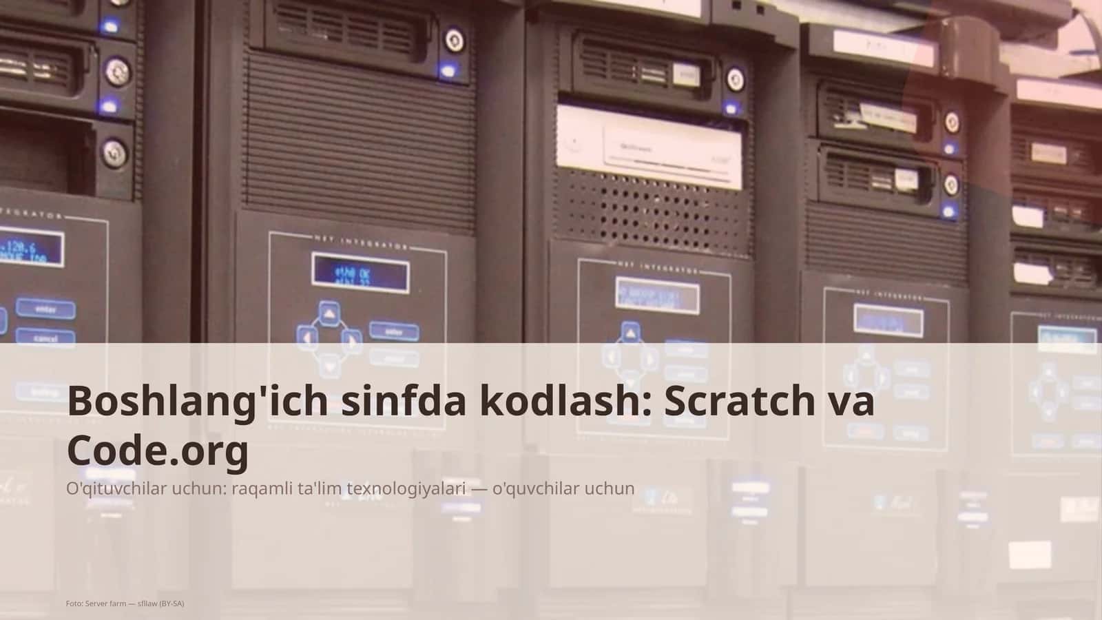 Boshlang'ich sinfda kodlash: Scratch va Code.org