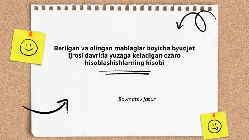 Berilgan va olingan mablaglar boyicha byudjet ijrosi