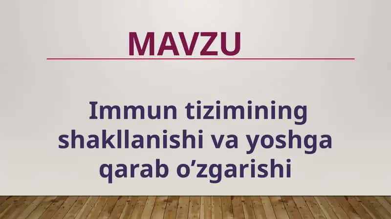Mikrobiologiyada Immunitetning ahamiyat