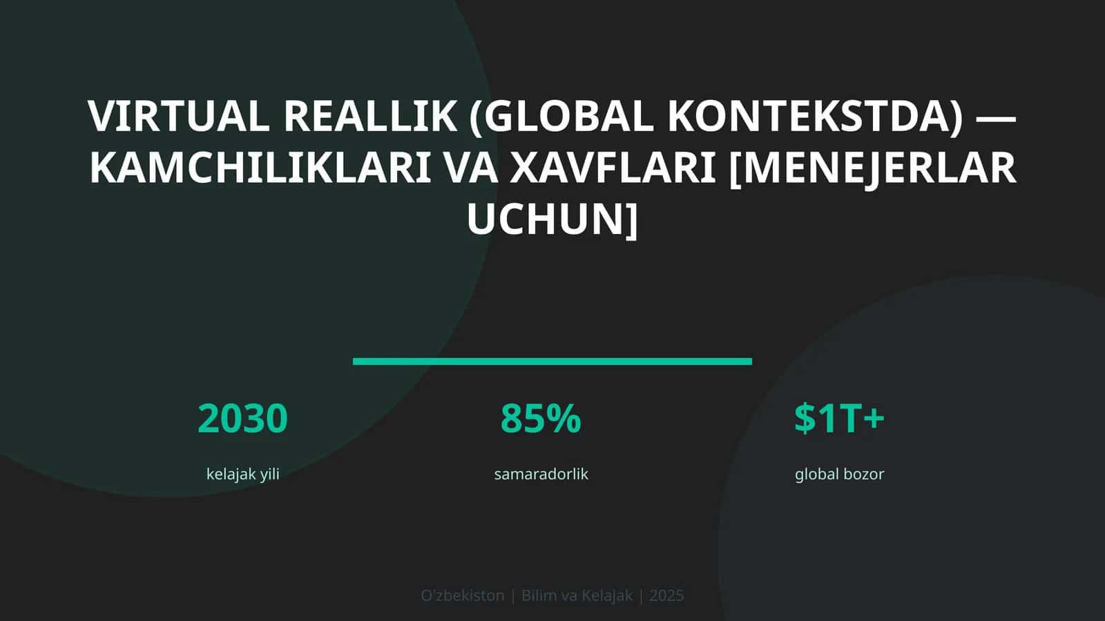 Virtual reallik (global kontekstda) — kamchiliklari va xavflari [menejerlar uchun]