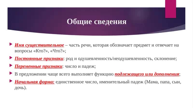 Имя существительное