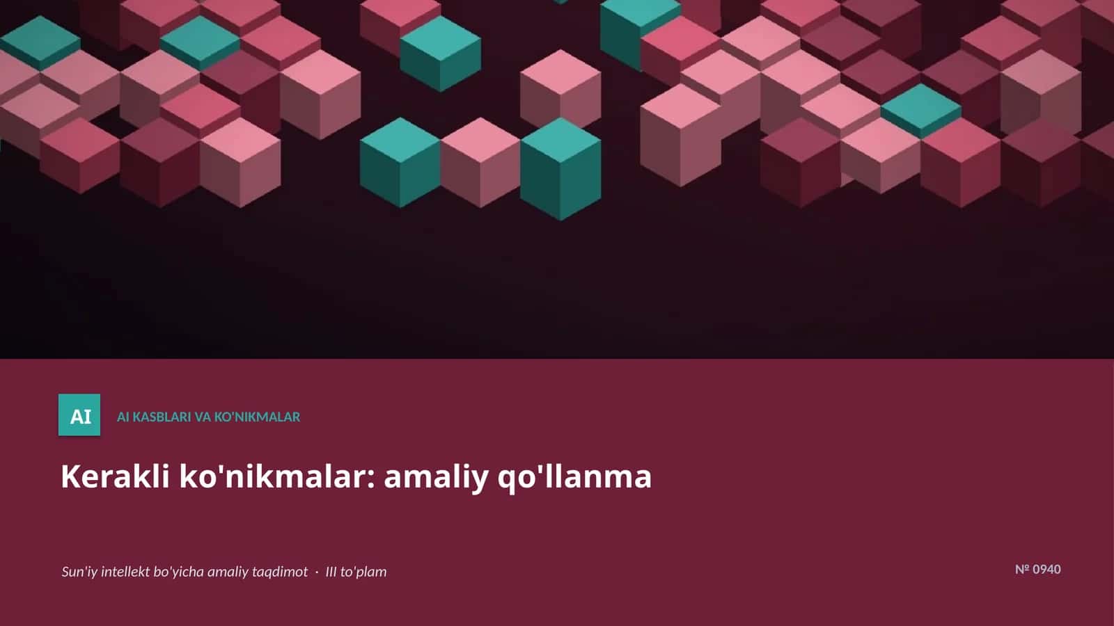 AI KASBLARI VA KO'NIKMALAR
