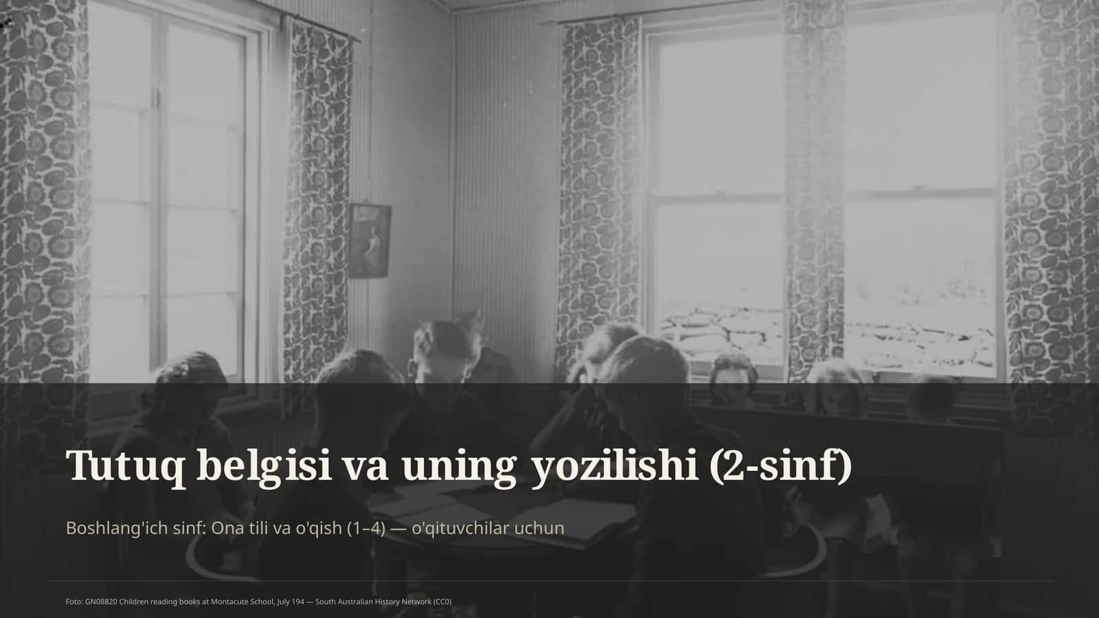 Ona tili va o'qish (1–4) — o'qituvchilar uchun