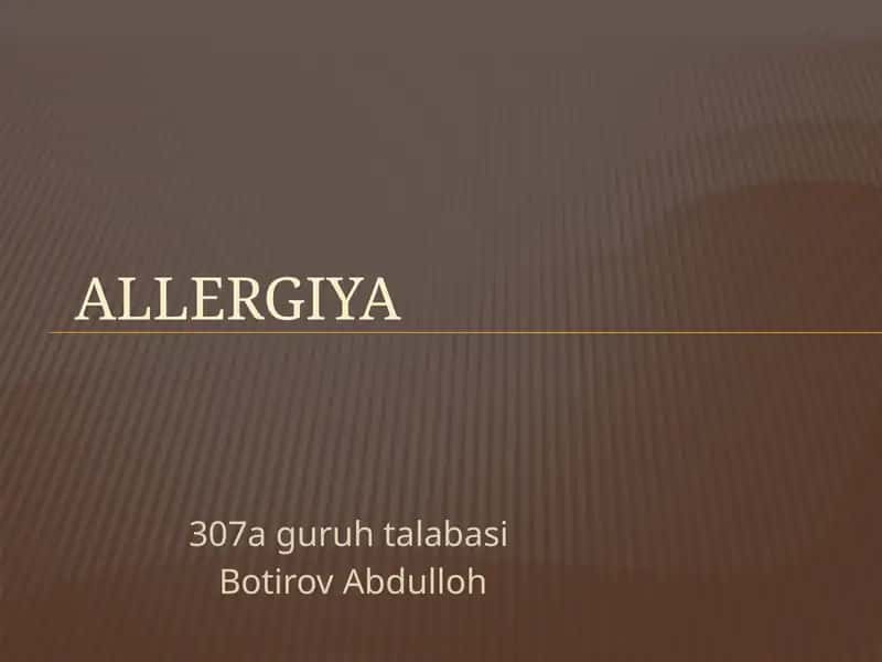 Allergiya