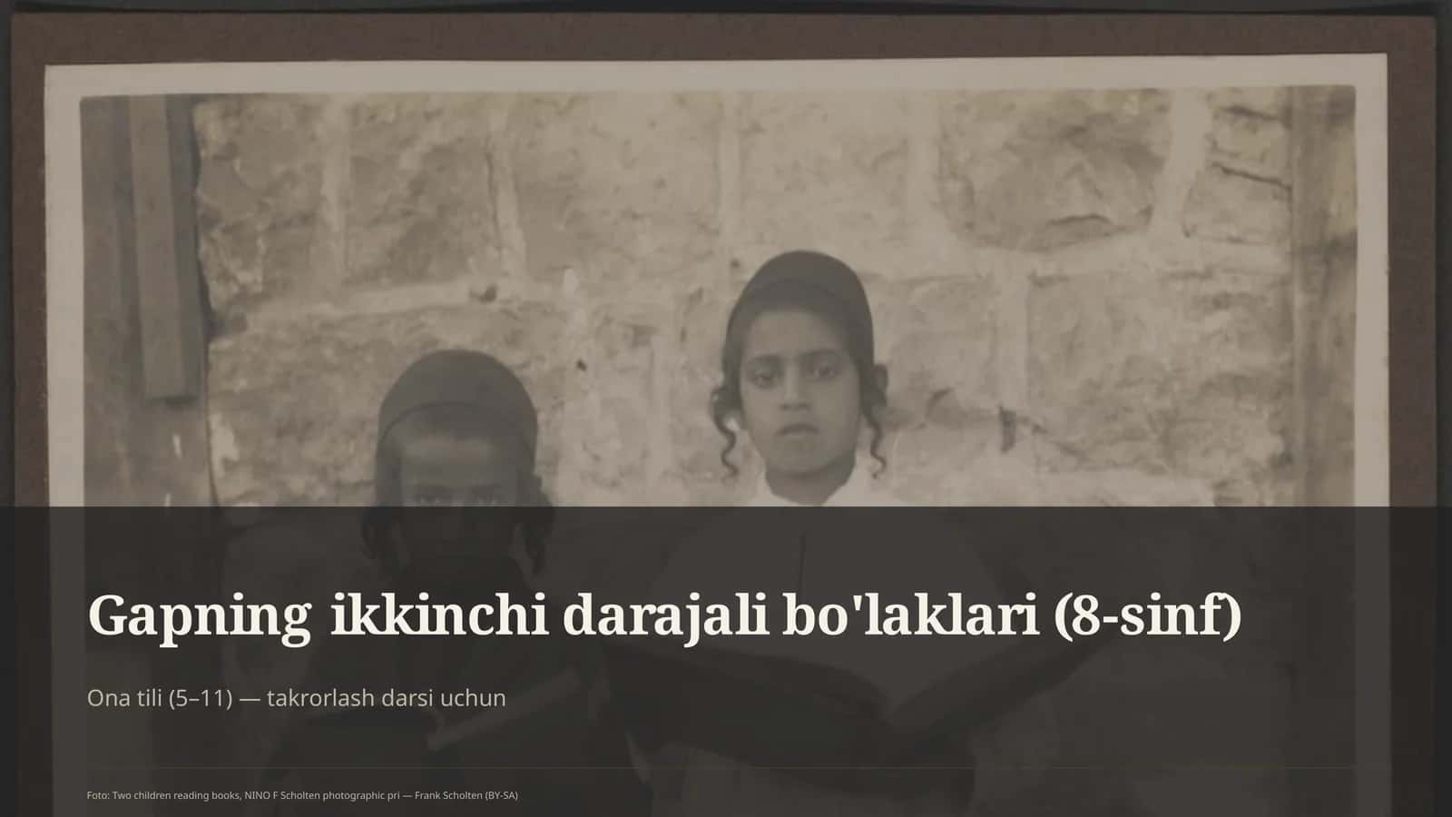 Gapning ikkinchi darajali bo'laklari (8-sinf)
