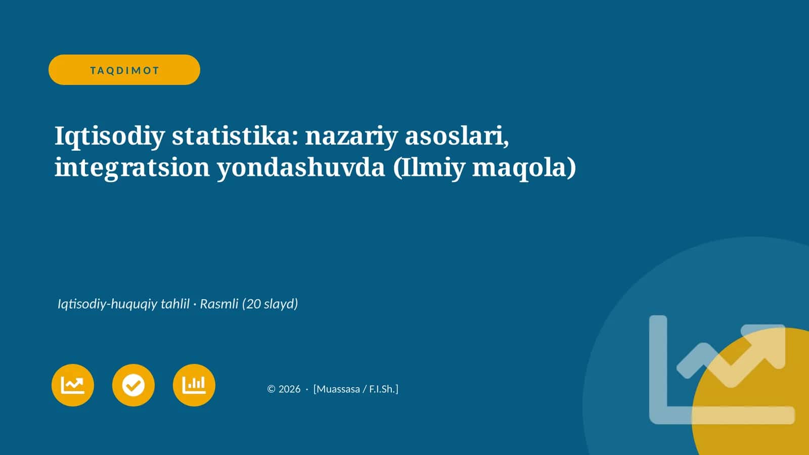Iqtisodiy statistika: nazariy asoslari, integratsion yondashuvda (Ilmiy maqola)