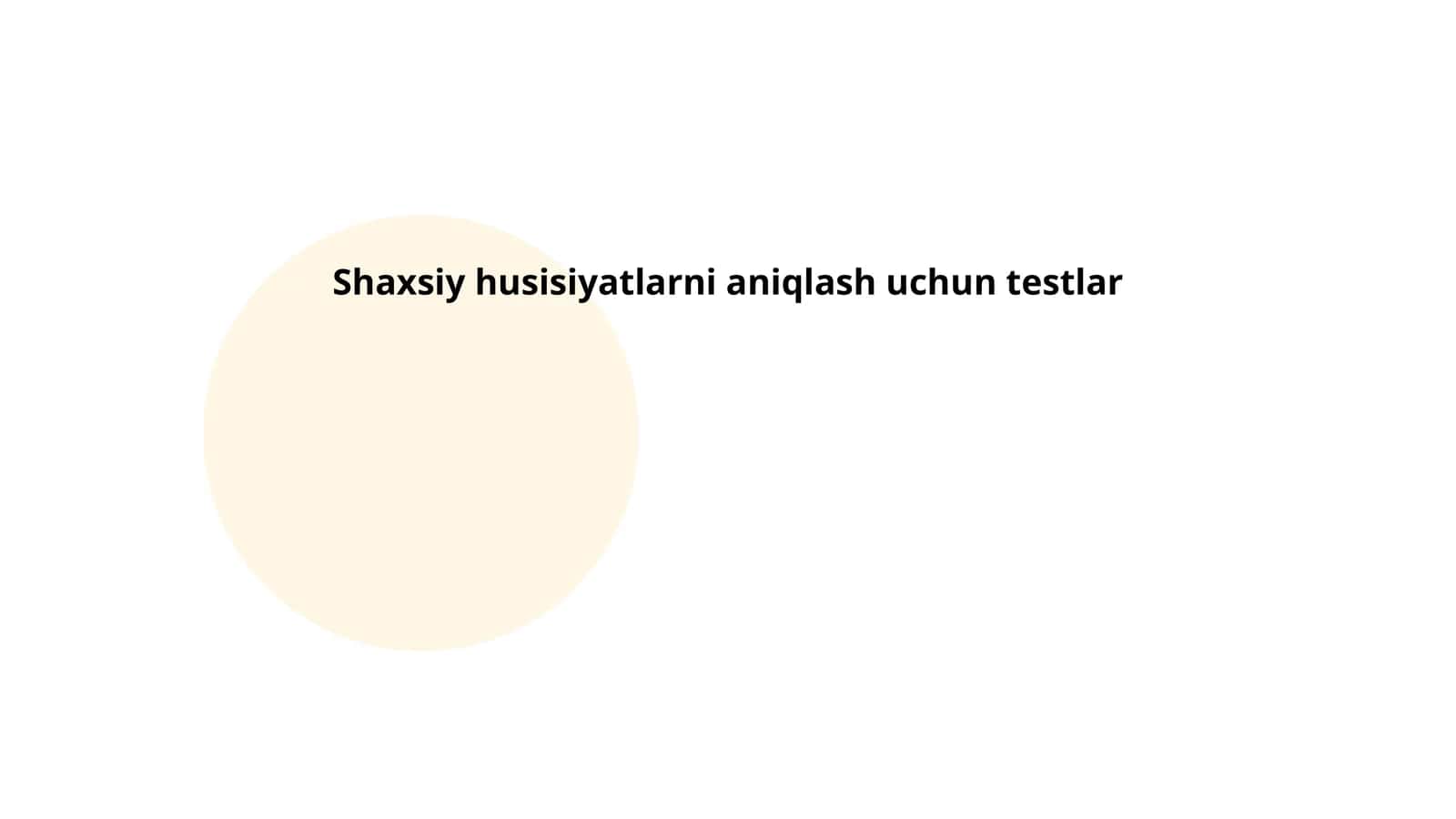 Shaxsiyat turlari testi