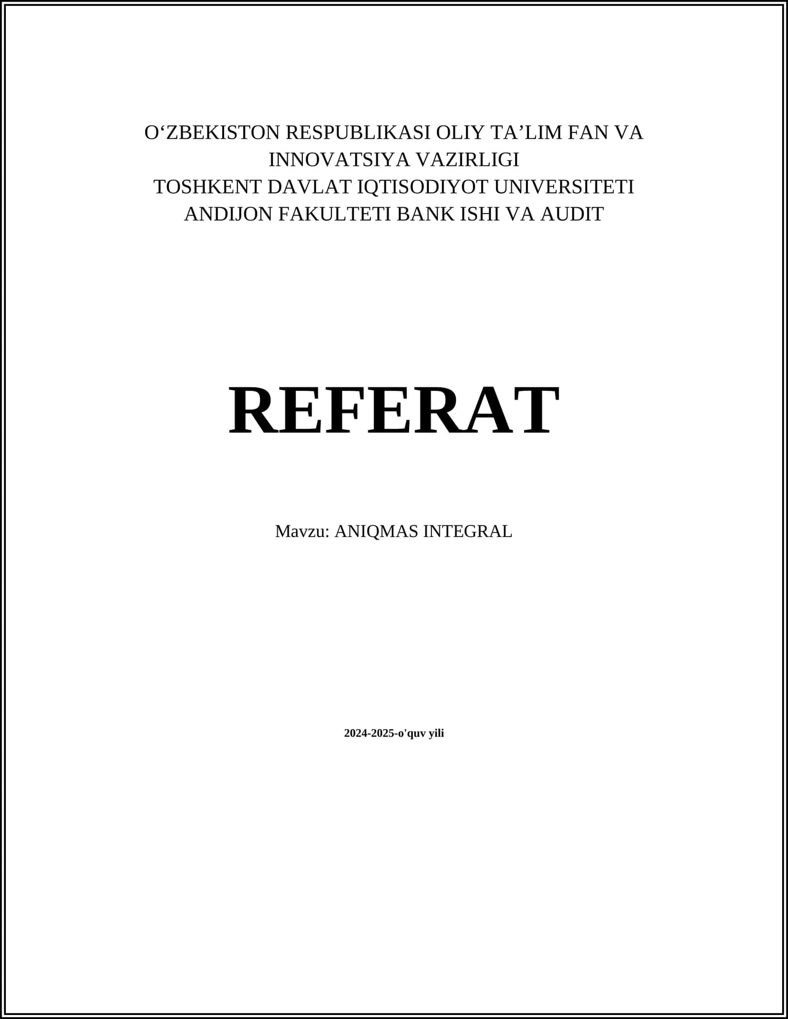 ANIQMAS INTEGRAL