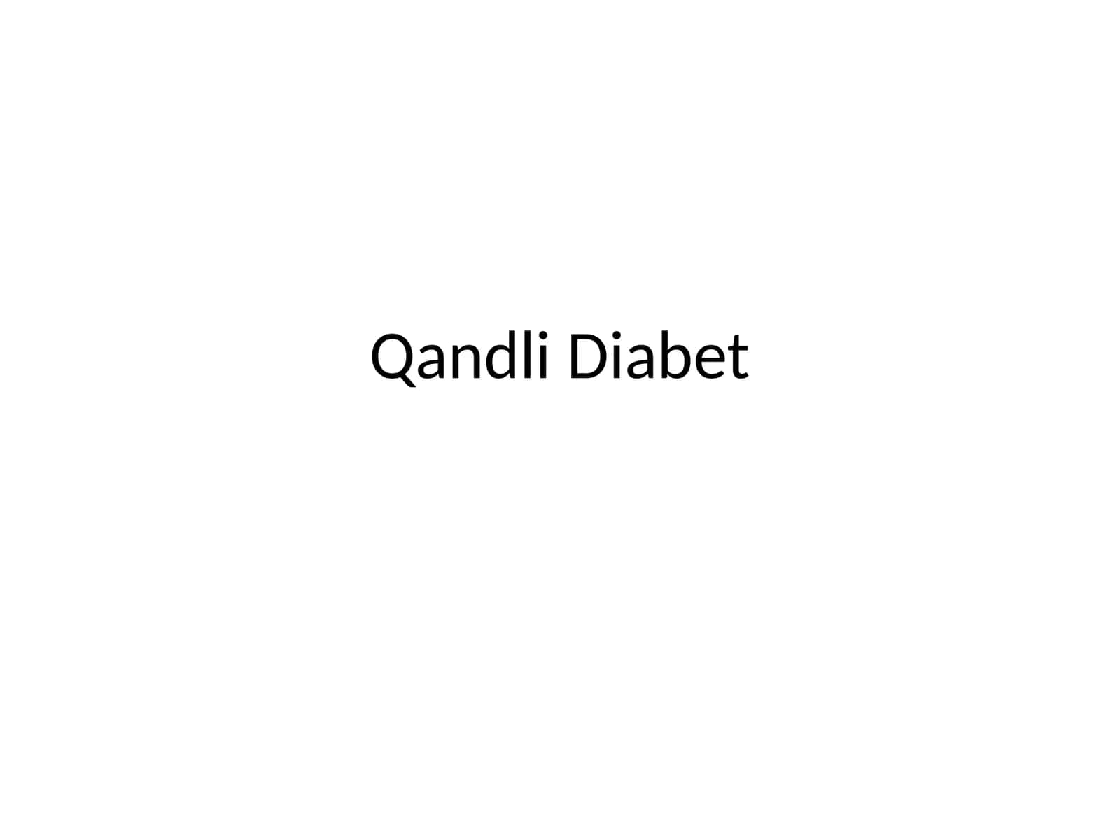 Qandli Diabet
