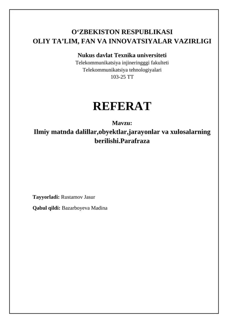 Ilmiy matnda dalillarni taqdim etish usullari