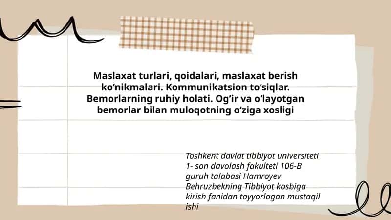 Tibbiyot kasbi