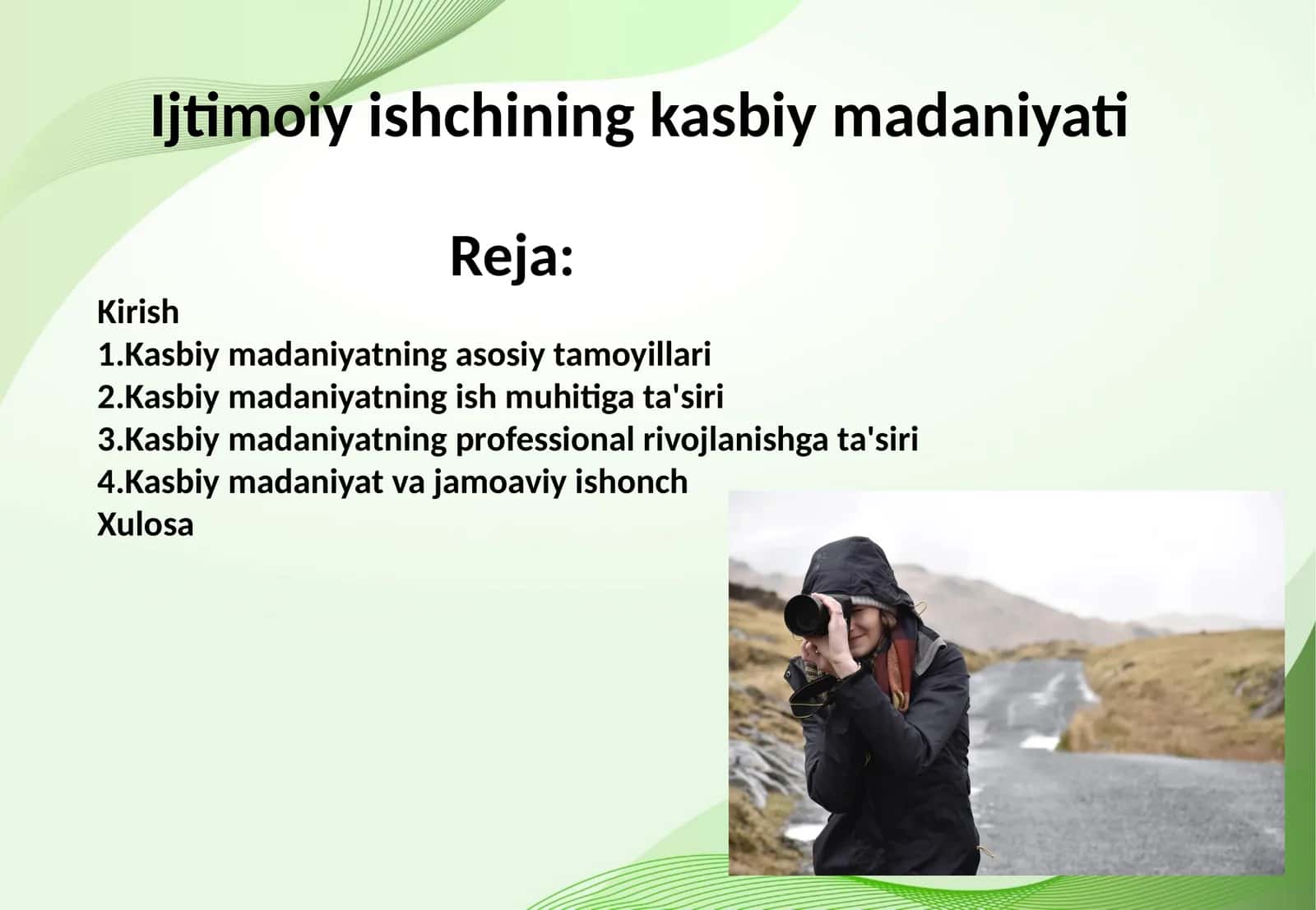 Ijtimoiy ishchining kasbiy madaniyati