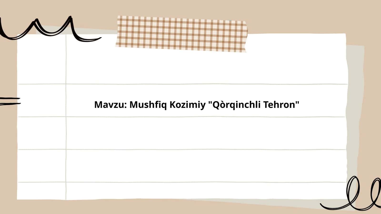 Qòrqinchli Tehron