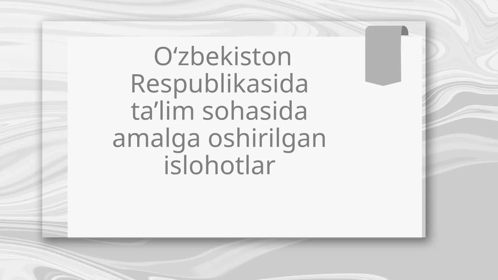 Ta'lim sohasidagi davlat siyosatining mazmun-mohiyati