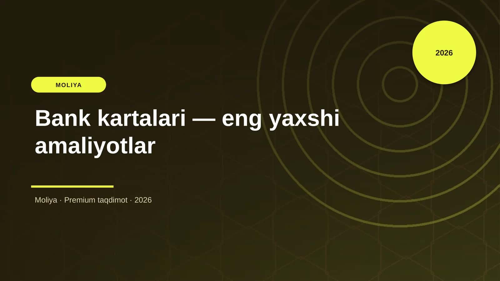 Bank kartalari — eng yaxshi amaliyotlar