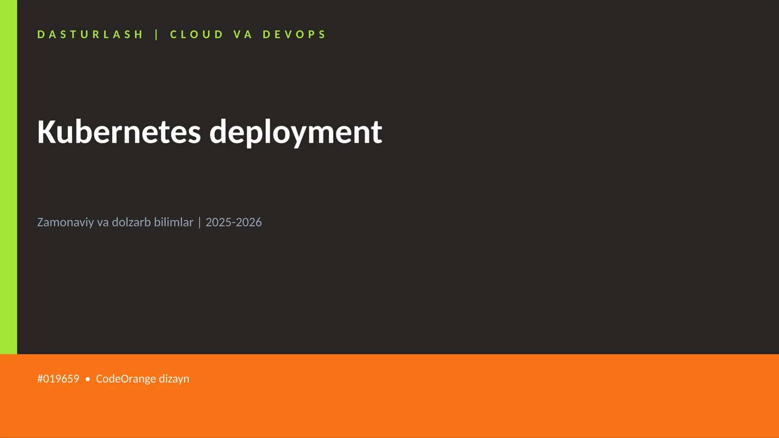 Kubernetes deployment