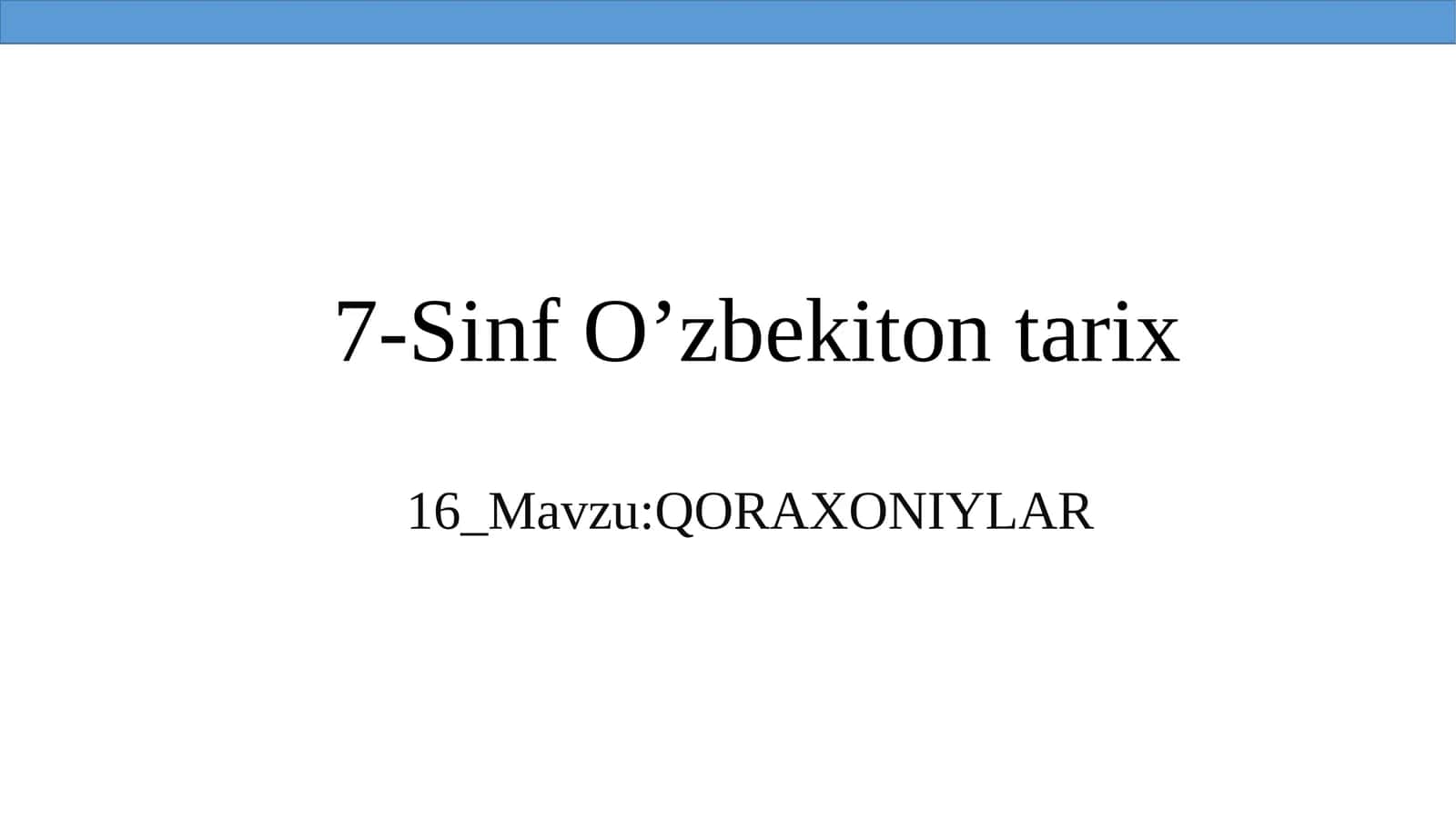 7-SinfO’zbekitontarix