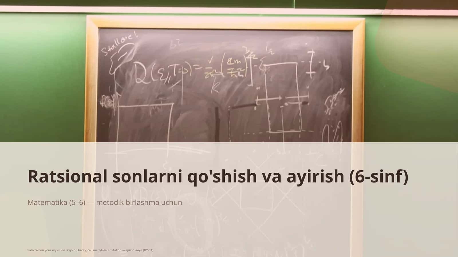 Ratsional sonlarni qo'shish va ayirish (6-sinf)