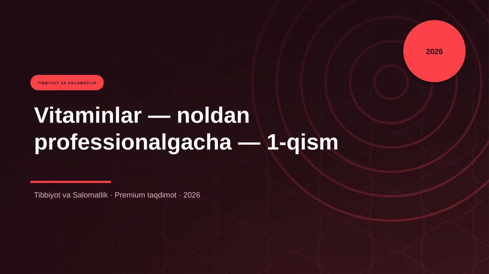 Vitaminlar — noldan professionalgacha — 1-qism