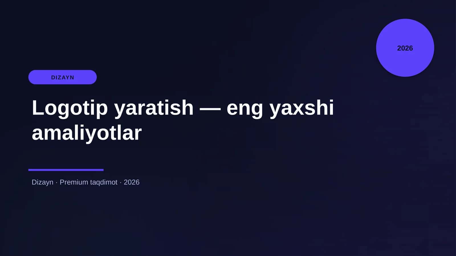 Logotip yaratish — eng yaxshi amaliyotlar