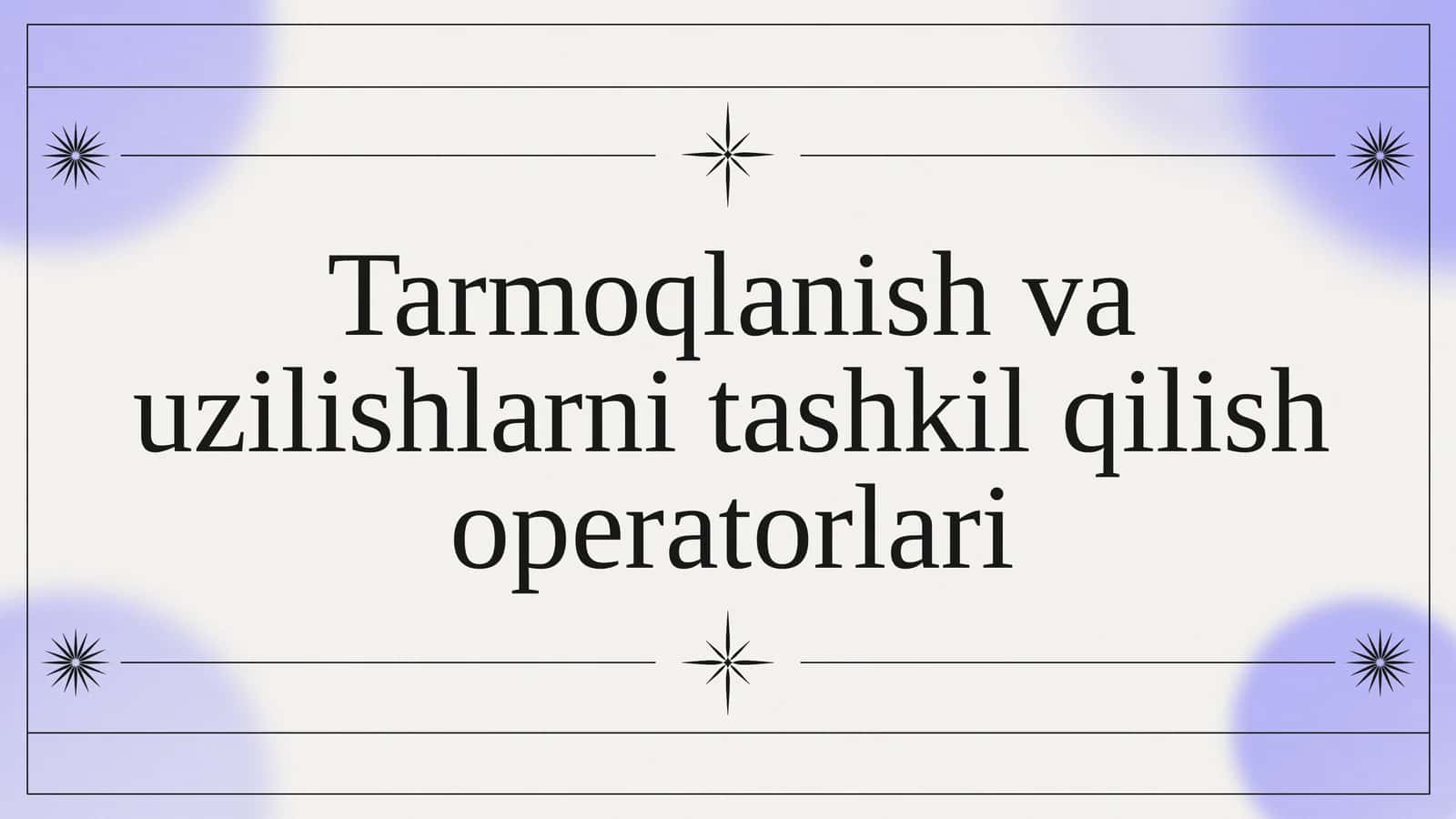 Shartli operatorlar. Toʻliqsiz tarmoqlanish if operatori