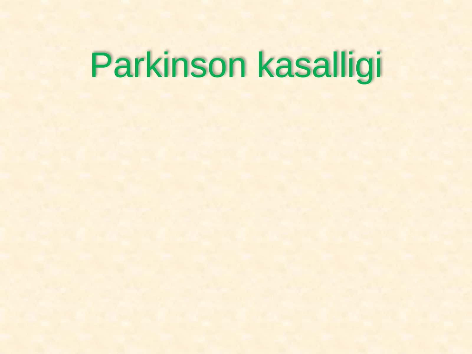Parkinson kasalligi