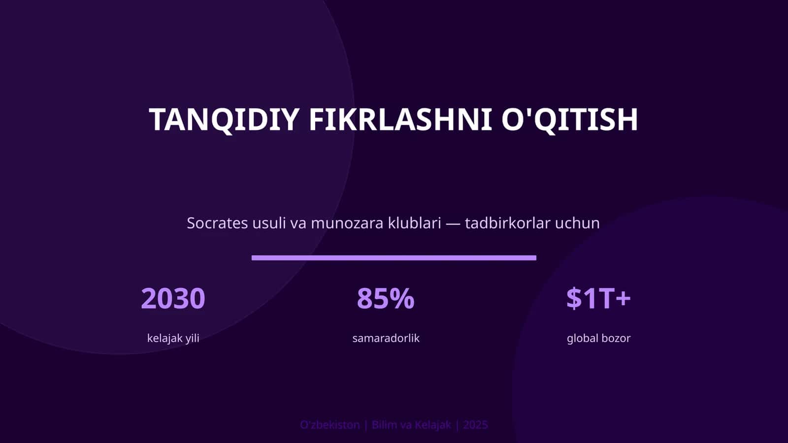 Tanqidiy fikrlashni o'qitish