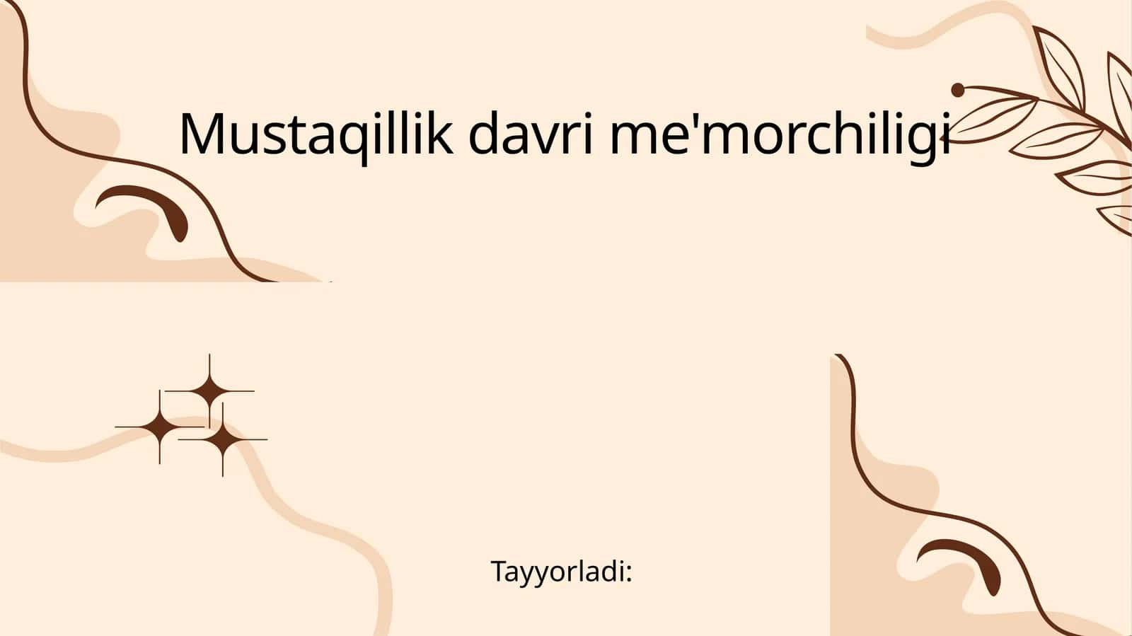 Mustaqillik davri me'morchiligi