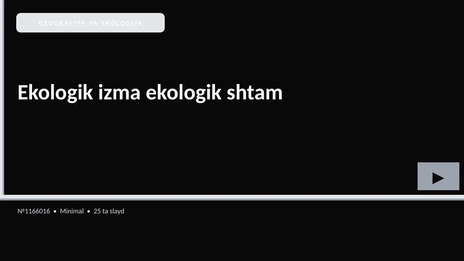 Ekologik izma ekologik shtam
