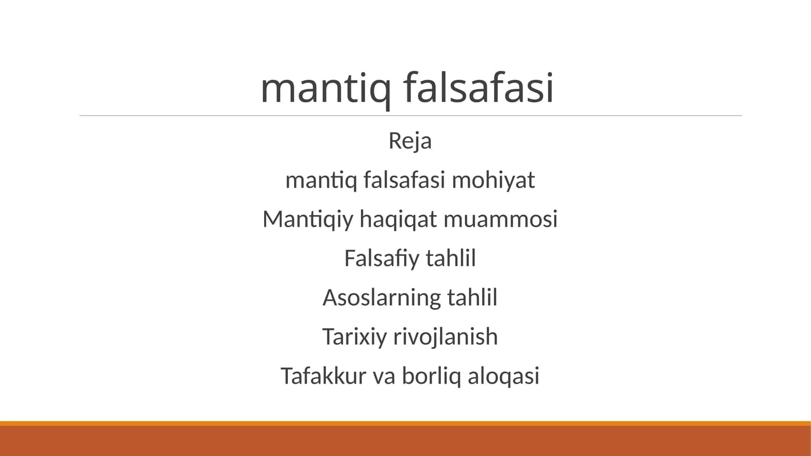 Mantiq falsafasi