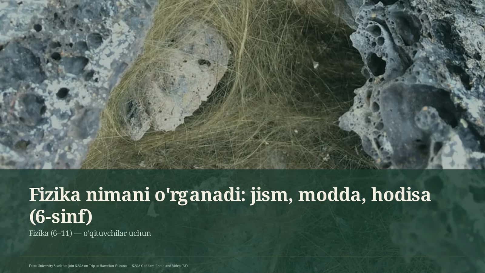 Fizika nimani o'rganadi: jism, modda, hodisa (6-sinf)