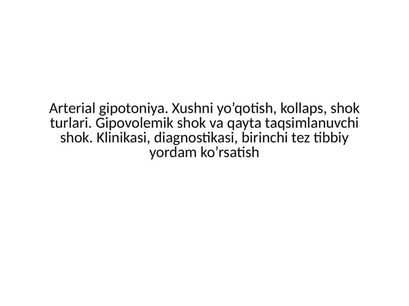 Arterialgipotoniya