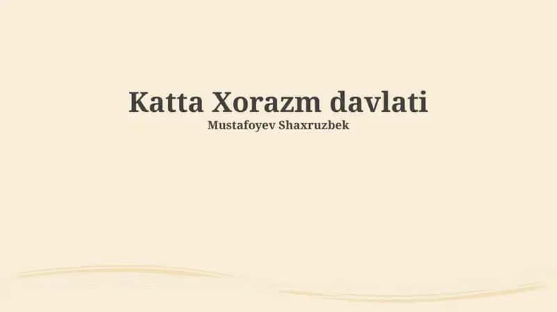 Xorazm davlati