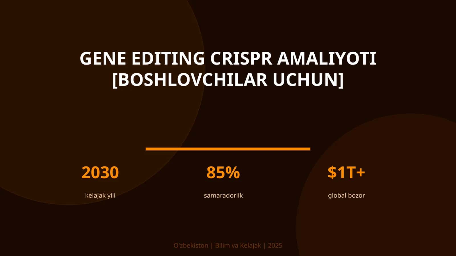 Gene editing CRISPR amaliyoti [boshlovchilar uchun]