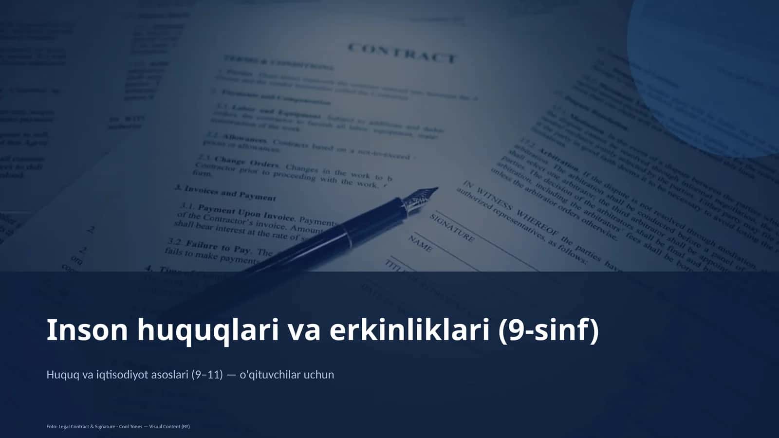 Inson huquqlari va erkinliklari (9-sinf)