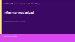 Influencer madaniyati