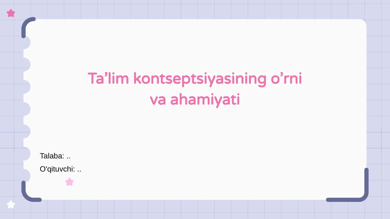 Ta’lim kontseptsiyasi
