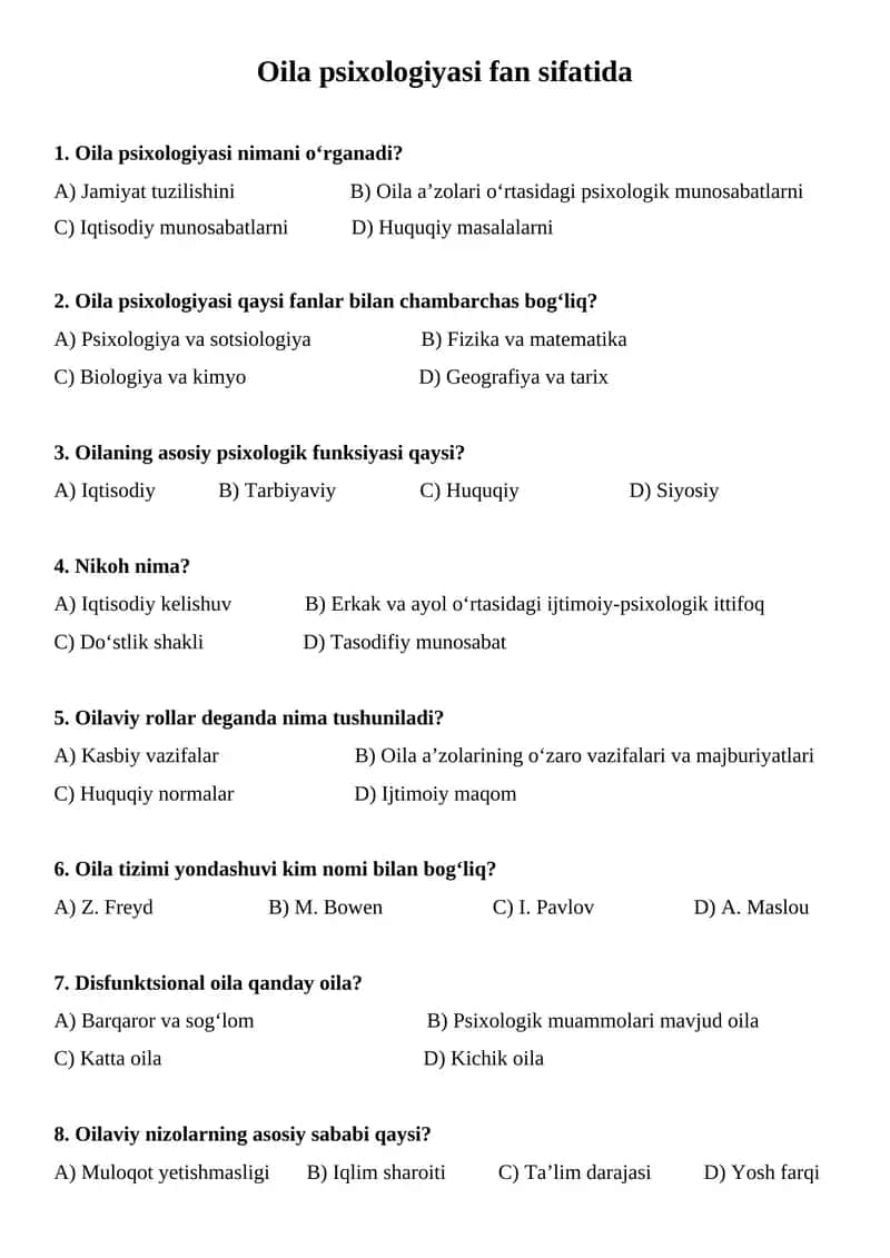 Oila psixologiyasi